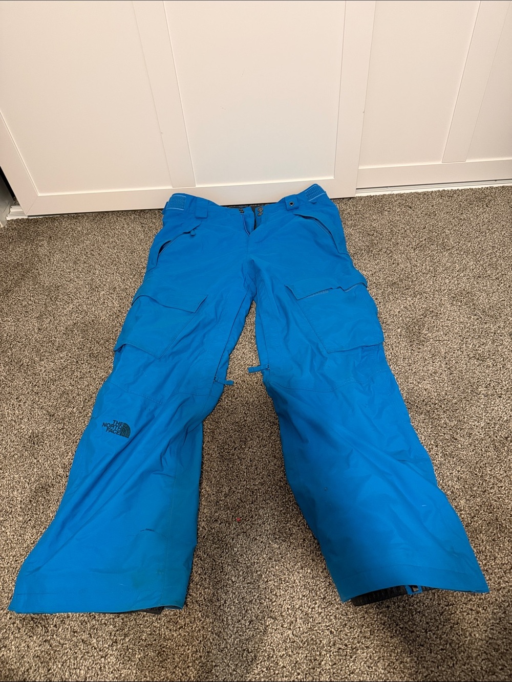 The North Face Men’s Bright Blue Cargo Snow Ski Pants- Small